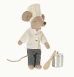 Chef Mouse with Soup Pot and Spoon