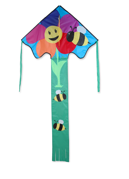 Bee and Flower Large Easy Flyer Kite