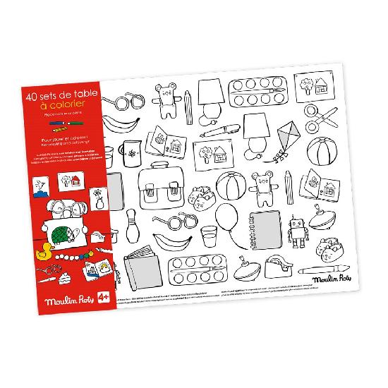 Popipop 40 Placemats to Colour