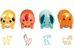Self-Inking Farm Animal Stamps
