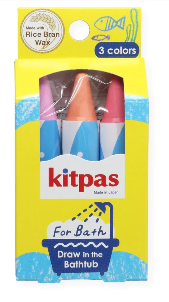 Kitpas Bath Crayons Set 3 Red Orange and PInk Citizen Kid