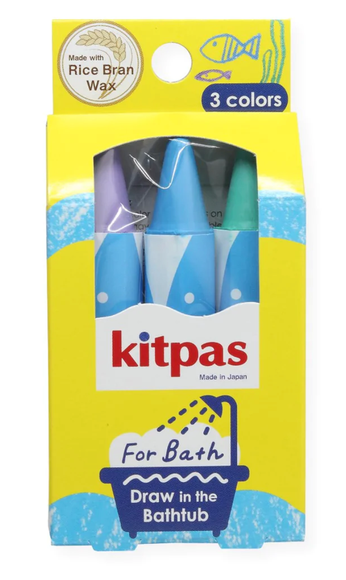 Kitpas Bath Crayons Set/3 Purple, Blue, and Green