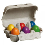 Half a Dozen Colourful Eggs in a Carton