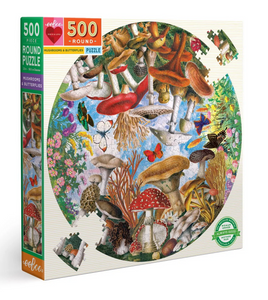 Mushrooms and Butterflies 500 pc Puzzle