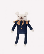 Polar Bear with a Navy Striped Collar
