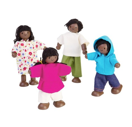 Black online dollhouse family