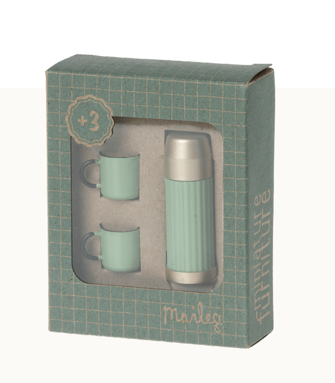 Maileg Thermos and Cups in Mint