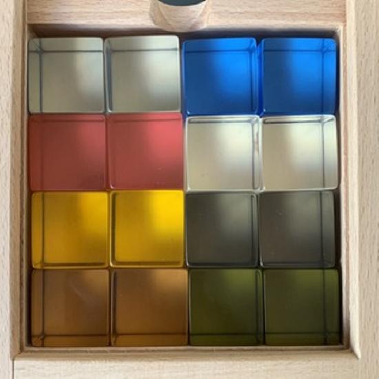 Lucite Building Cubes Earth Colours Set/16