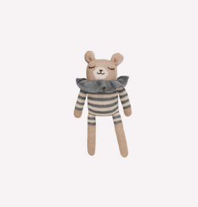 Teddy in Slate Striped Romper