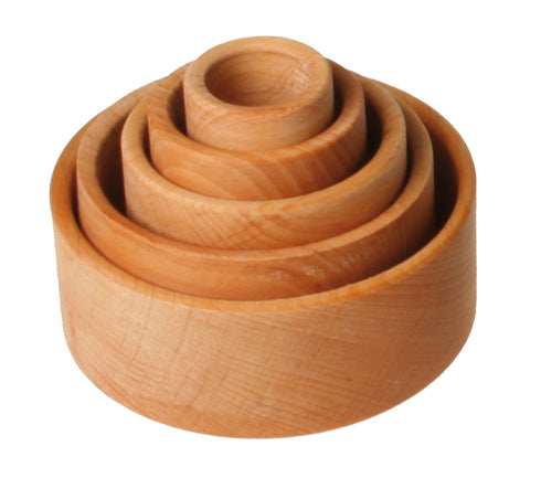 Natural Wooden Stacking Bowls