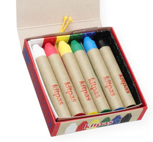 Kitpas Rice Bran Wax Art Crayons Set/6