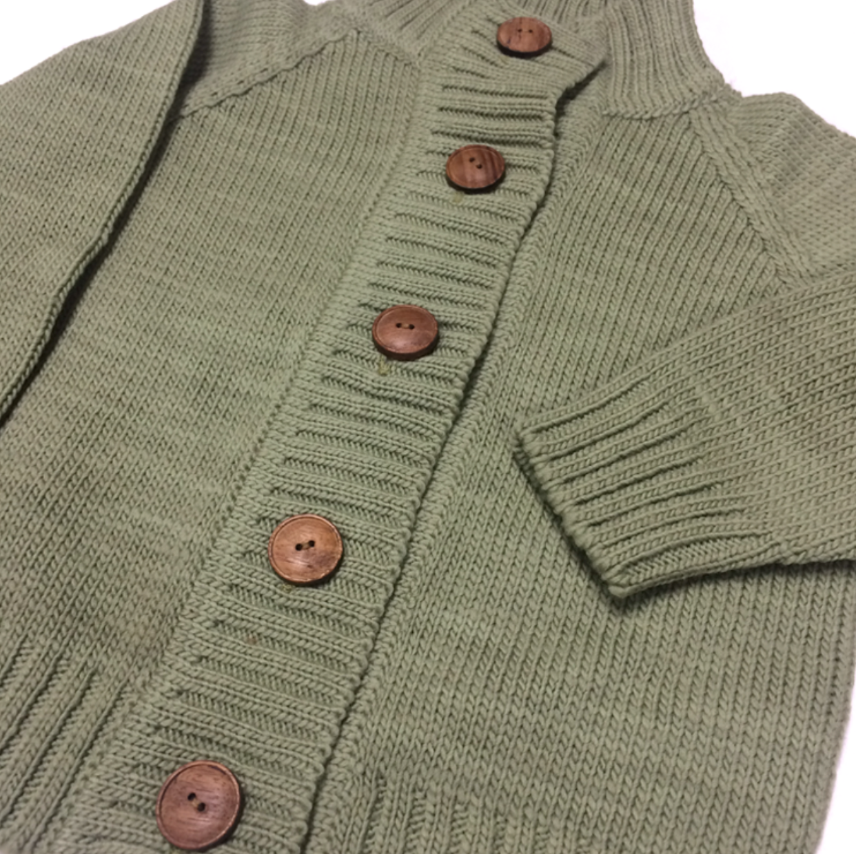 Sage Merino Wool Cardigan