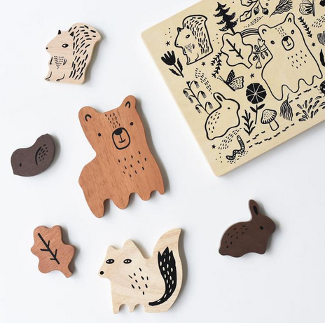Woodland Animals Wooden Tray Puzzle